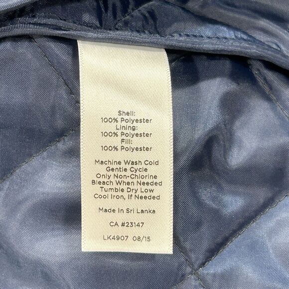 Talbots Vest Women’s L Black White Gingham Plaid Quilted Puffer Western Preppy - Picture 11 of 12